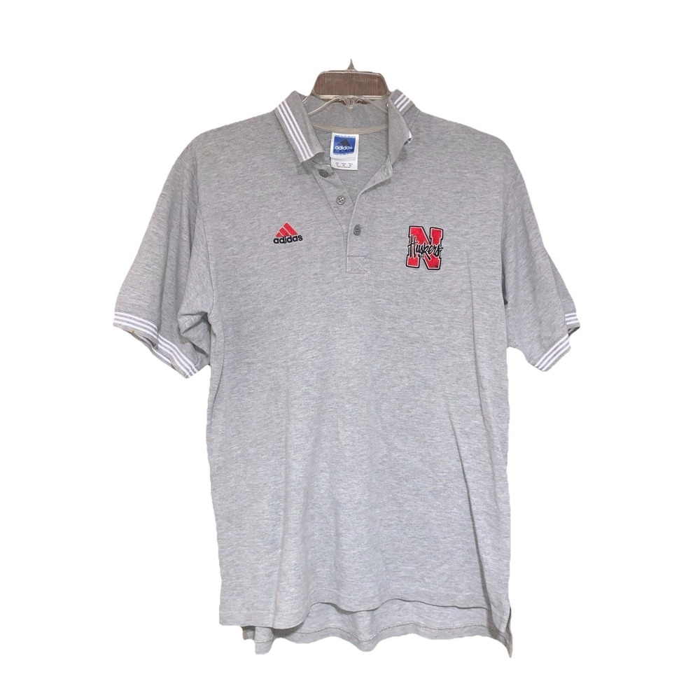 Men's Nebraska Cornhuskers football Golf Polo Adidas Team Sport Size Medium